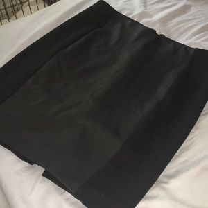 Black express business attire skirt with leather